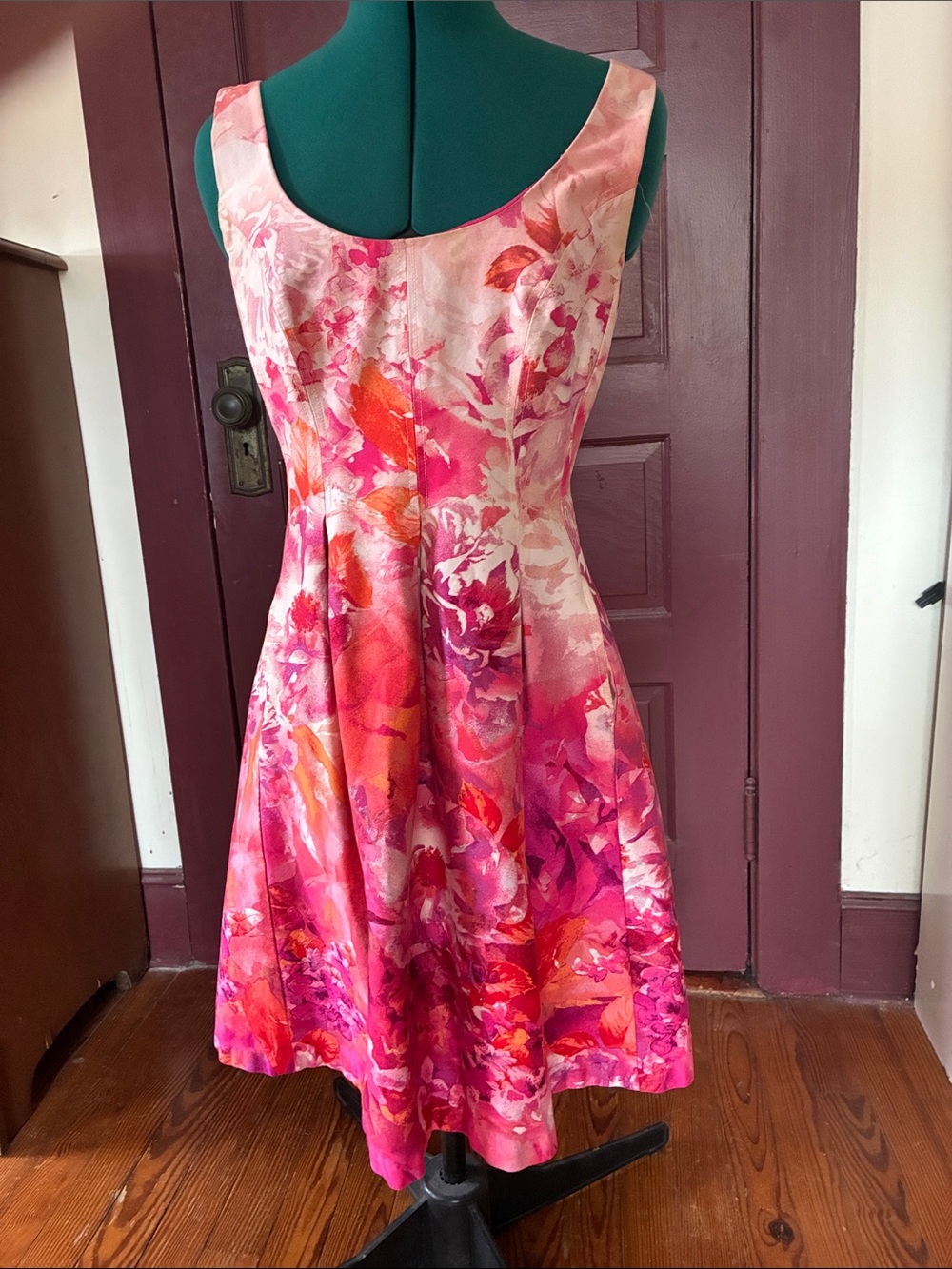 Floral Pink A-Line Dress